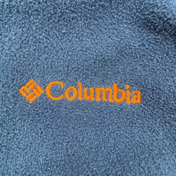 Auburn University Tigers Columbia Fleece Vest Sz M Blue‎ Full Zip Pockets - Picture 5 of 13